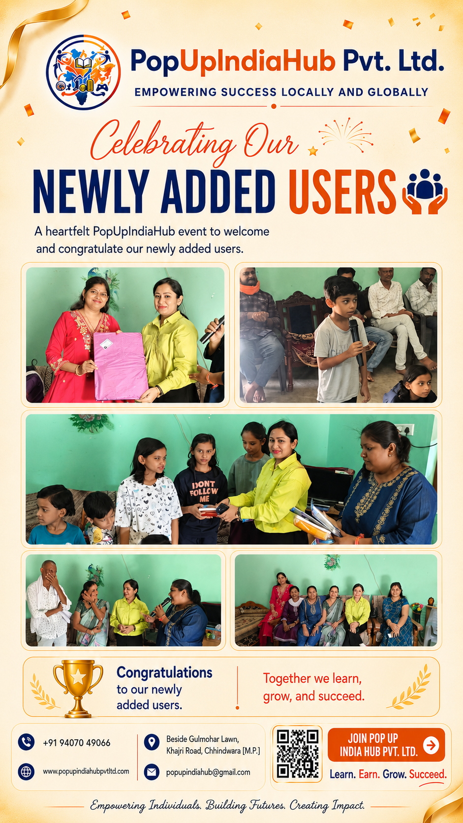 Newly Added Users Celebration